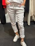 Glossy pant Ilma - White