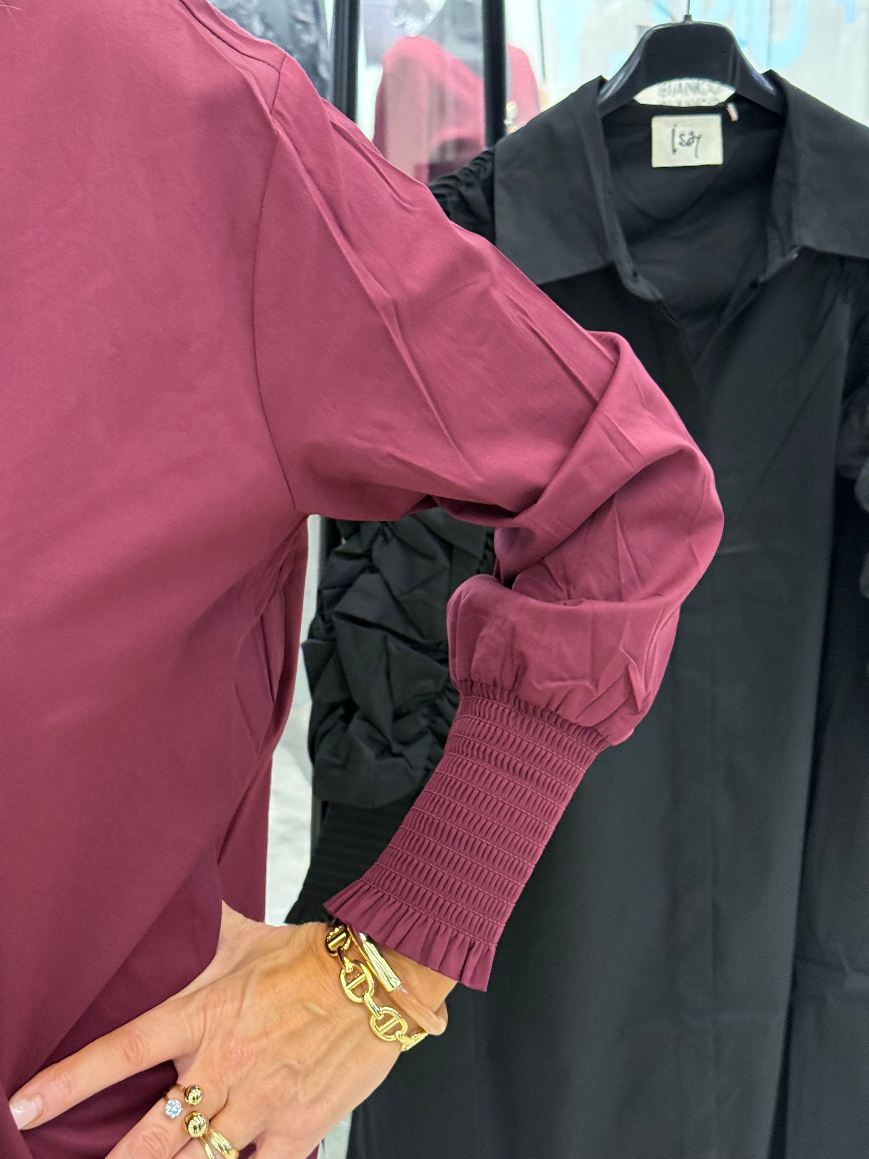 Sigga Wide Shirt - Wine