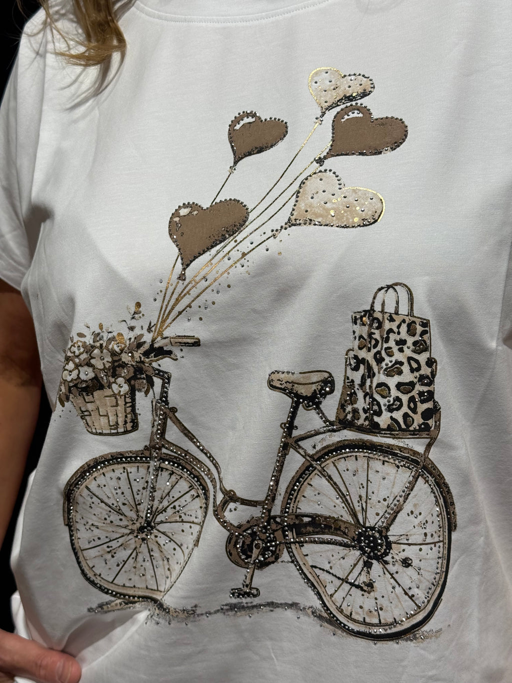 T-shirt- cykel brun