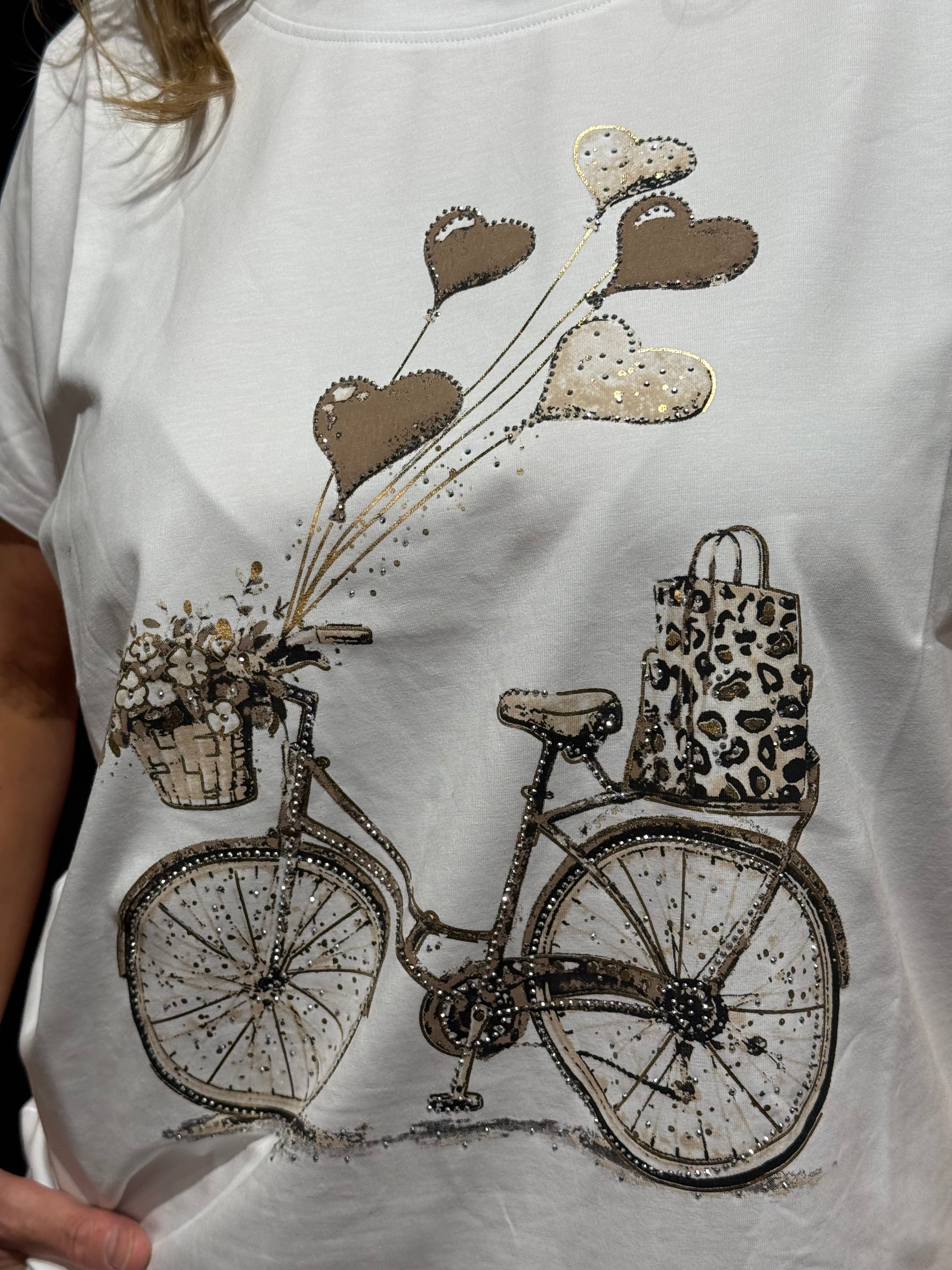 T-shirt- cykel brun