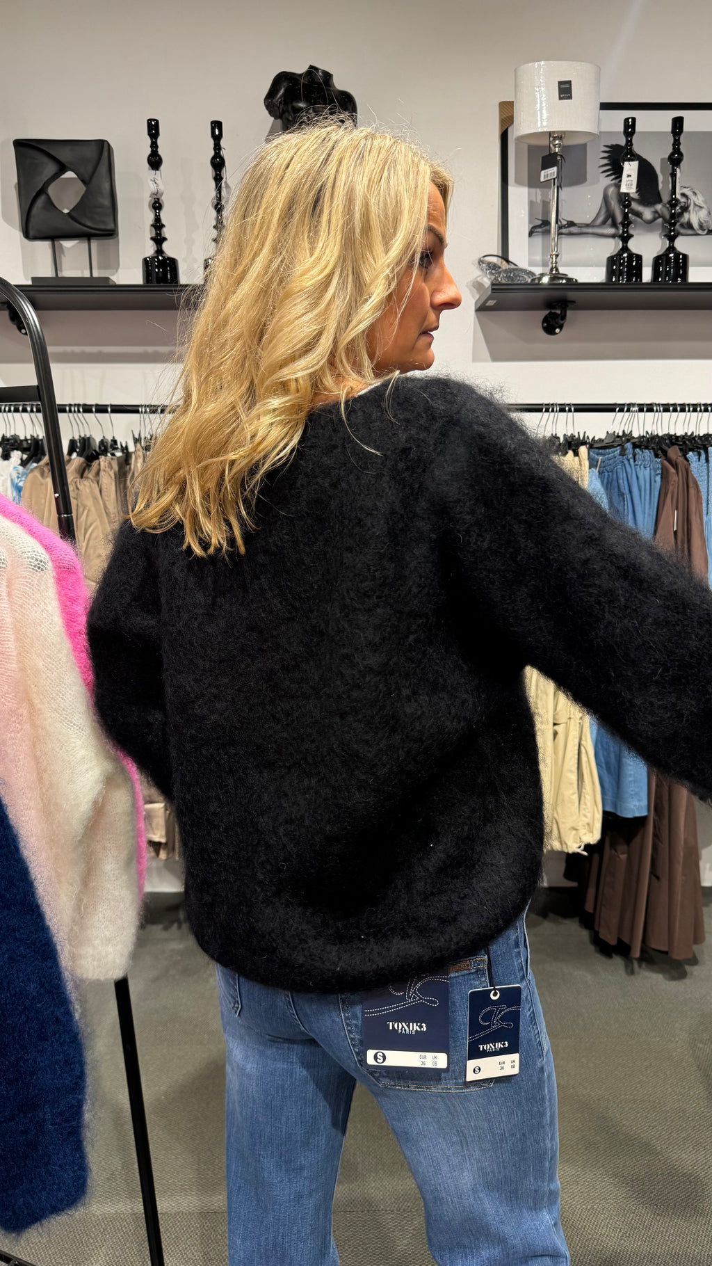 MOHAIR LONG SLEEVE - BLACK