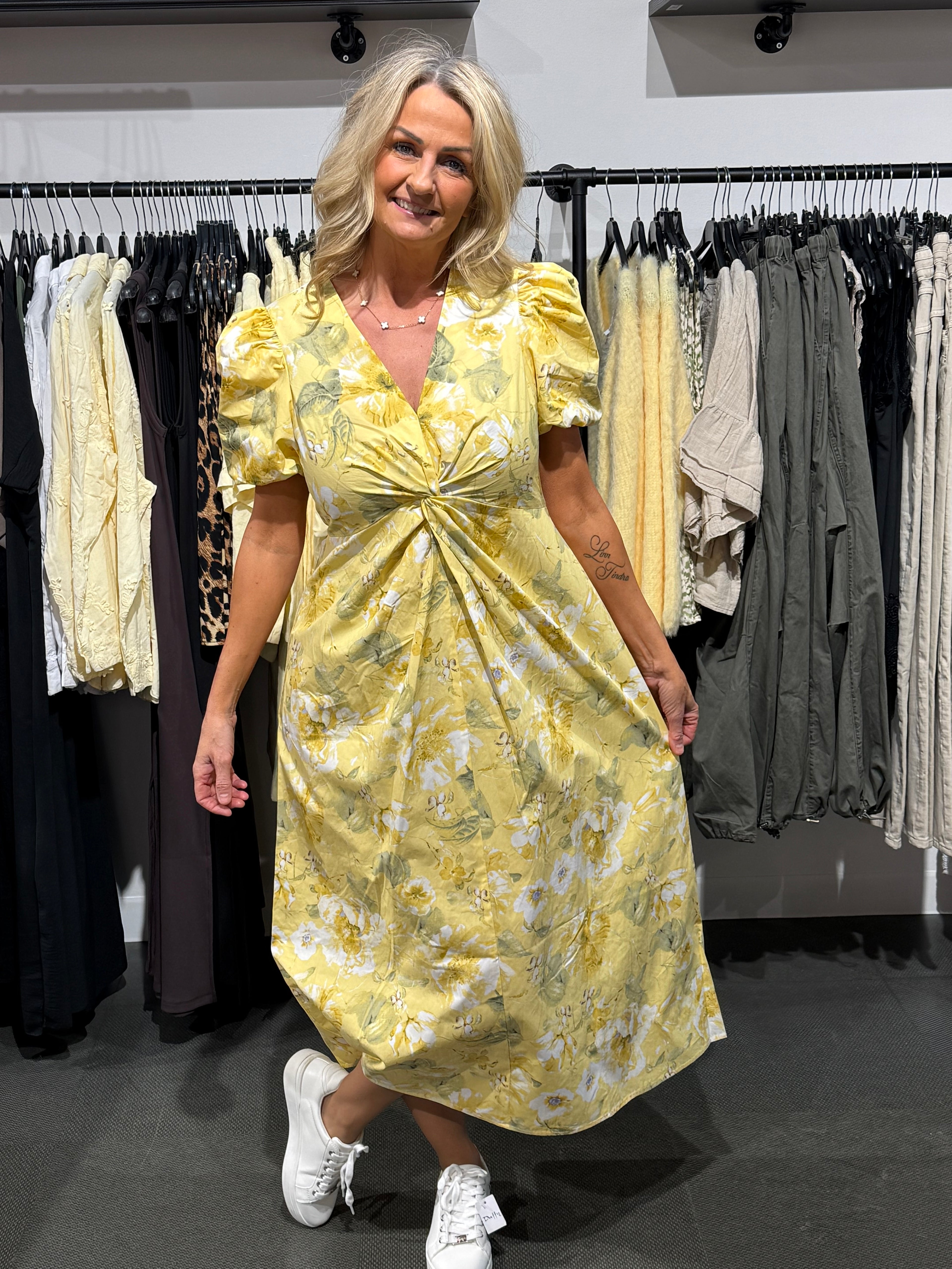 YASSTRAY MIDI DRESS- Flower/yellow