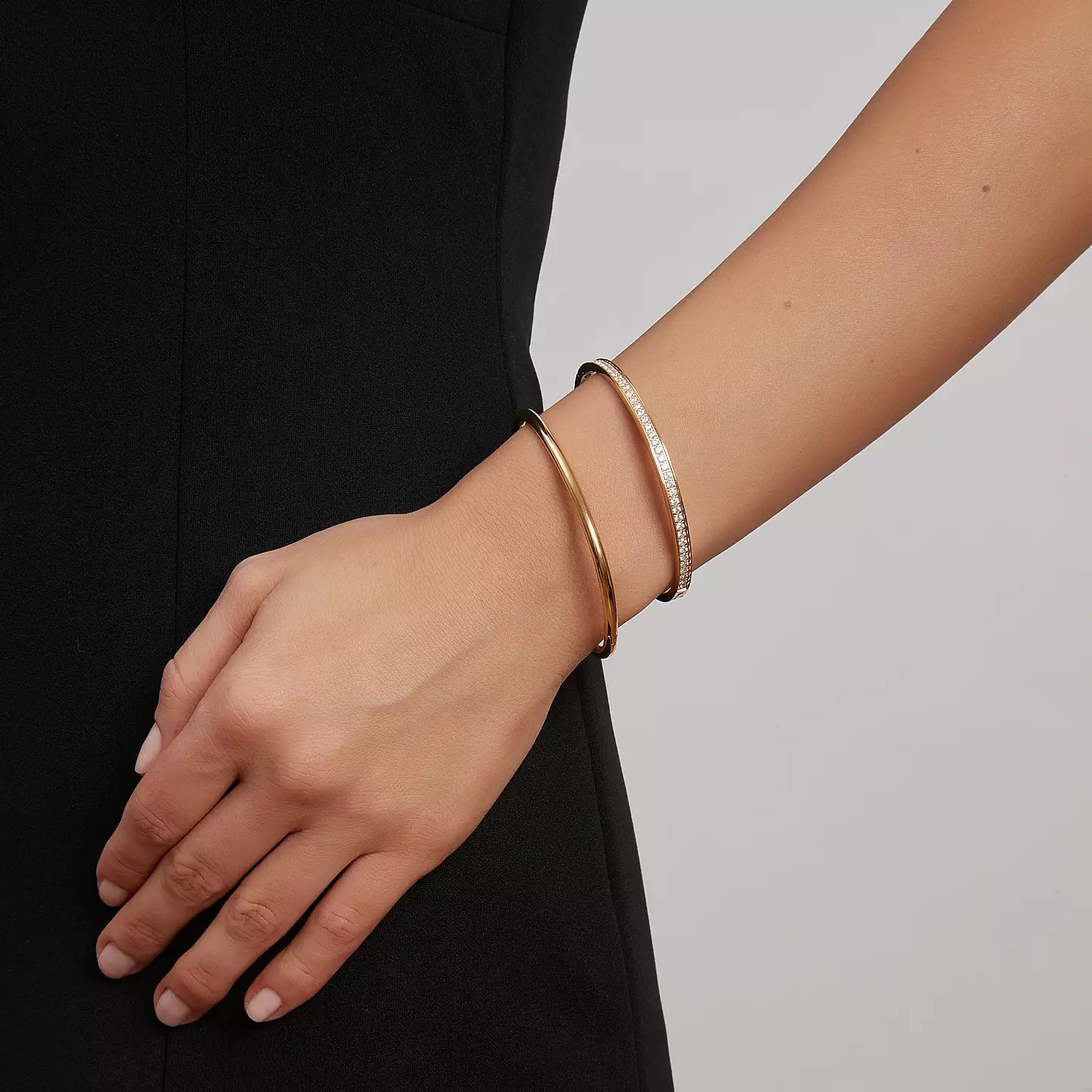 Celine crystal bangle - gold
