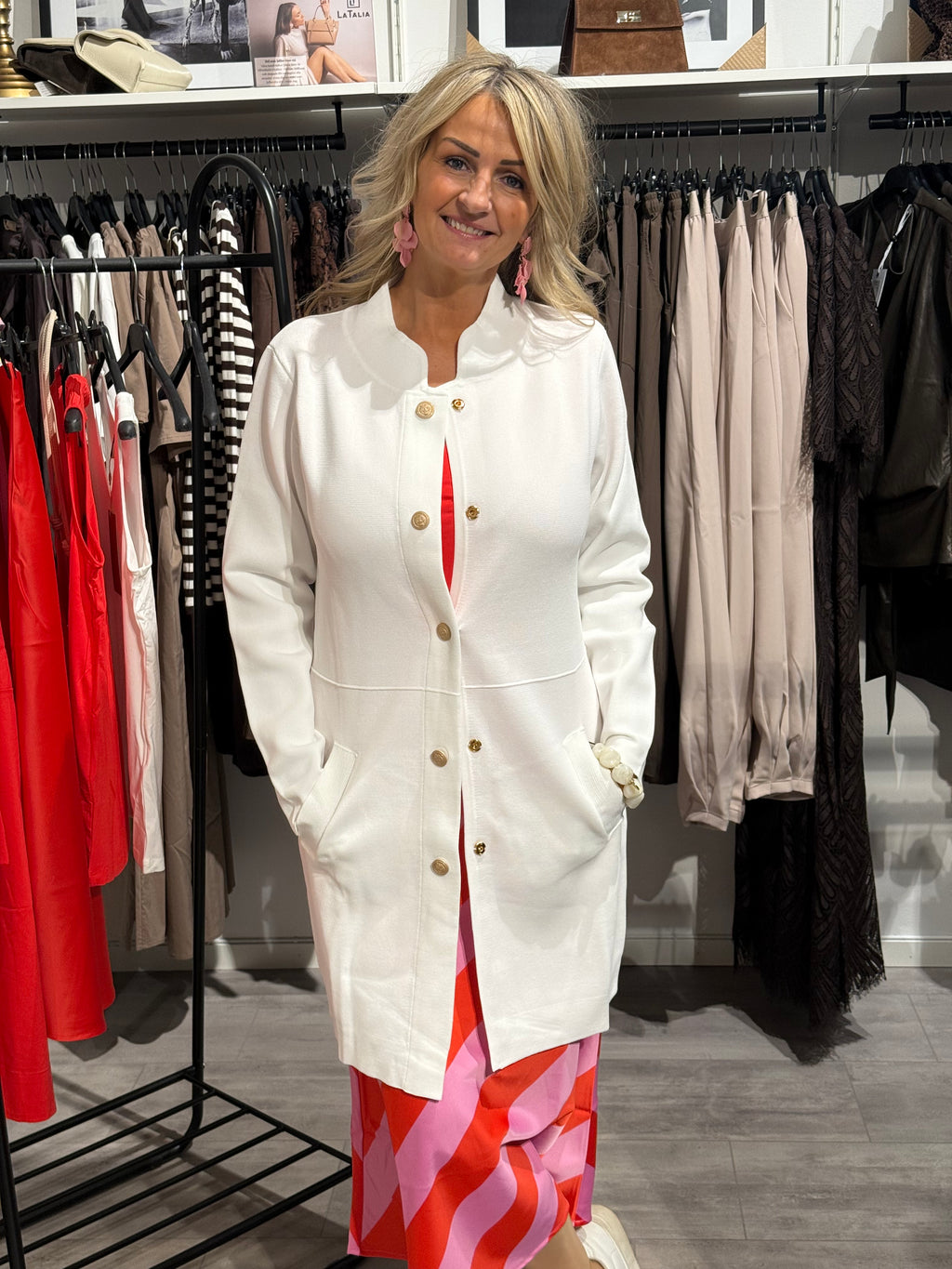 Jena Button Cardigan - Broken White