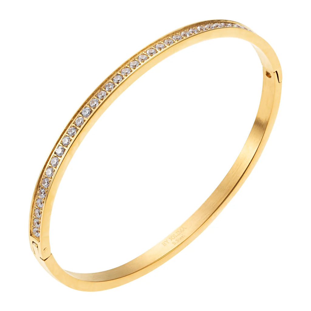 Celine crystal bangle - gold