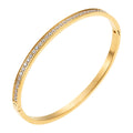 Celine crystal bangle - gold