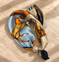 Scarf magnetspänne - blå/orange