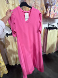 Tunika med puffärm- rosa