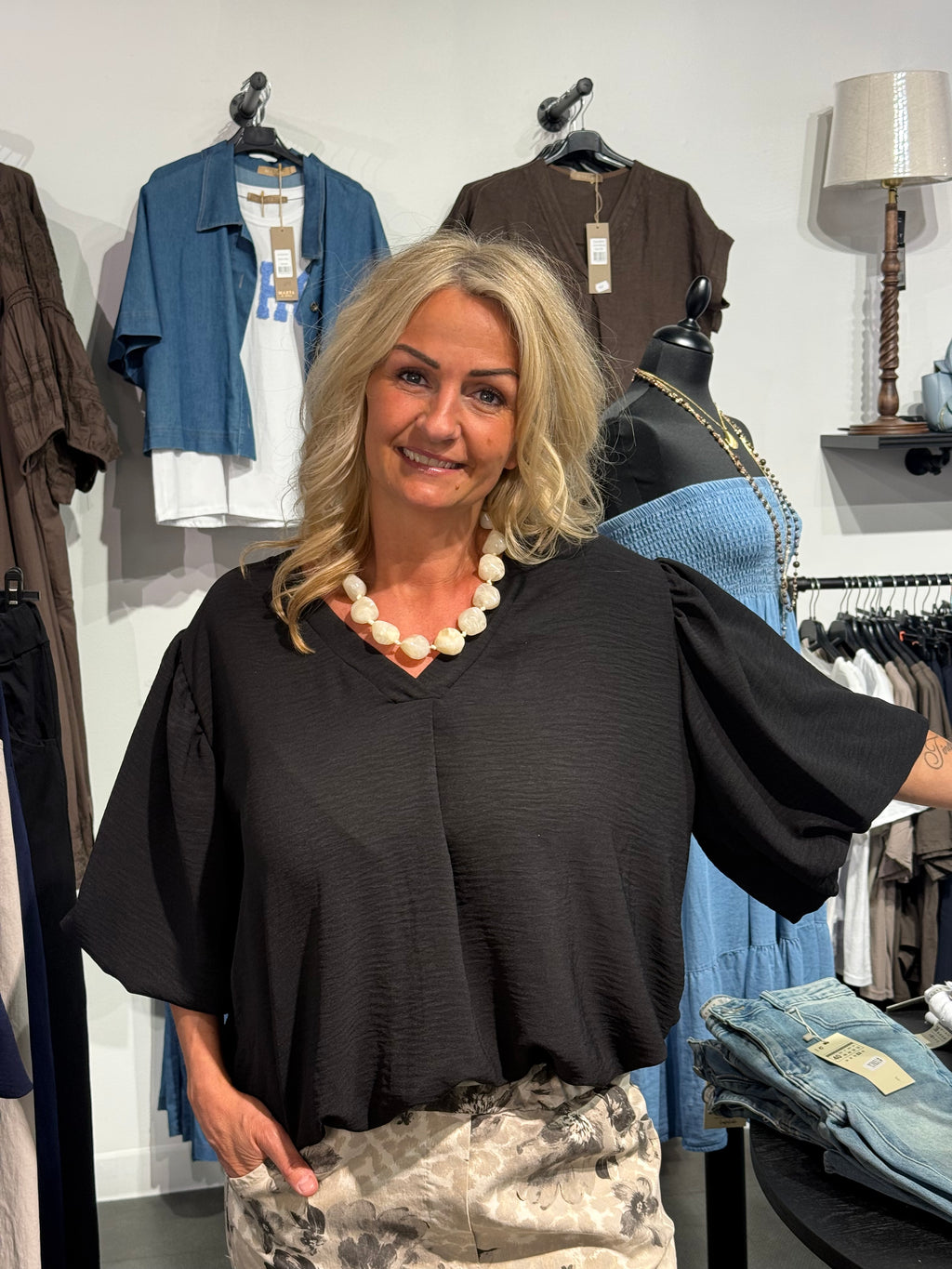 Wilma topp- svart