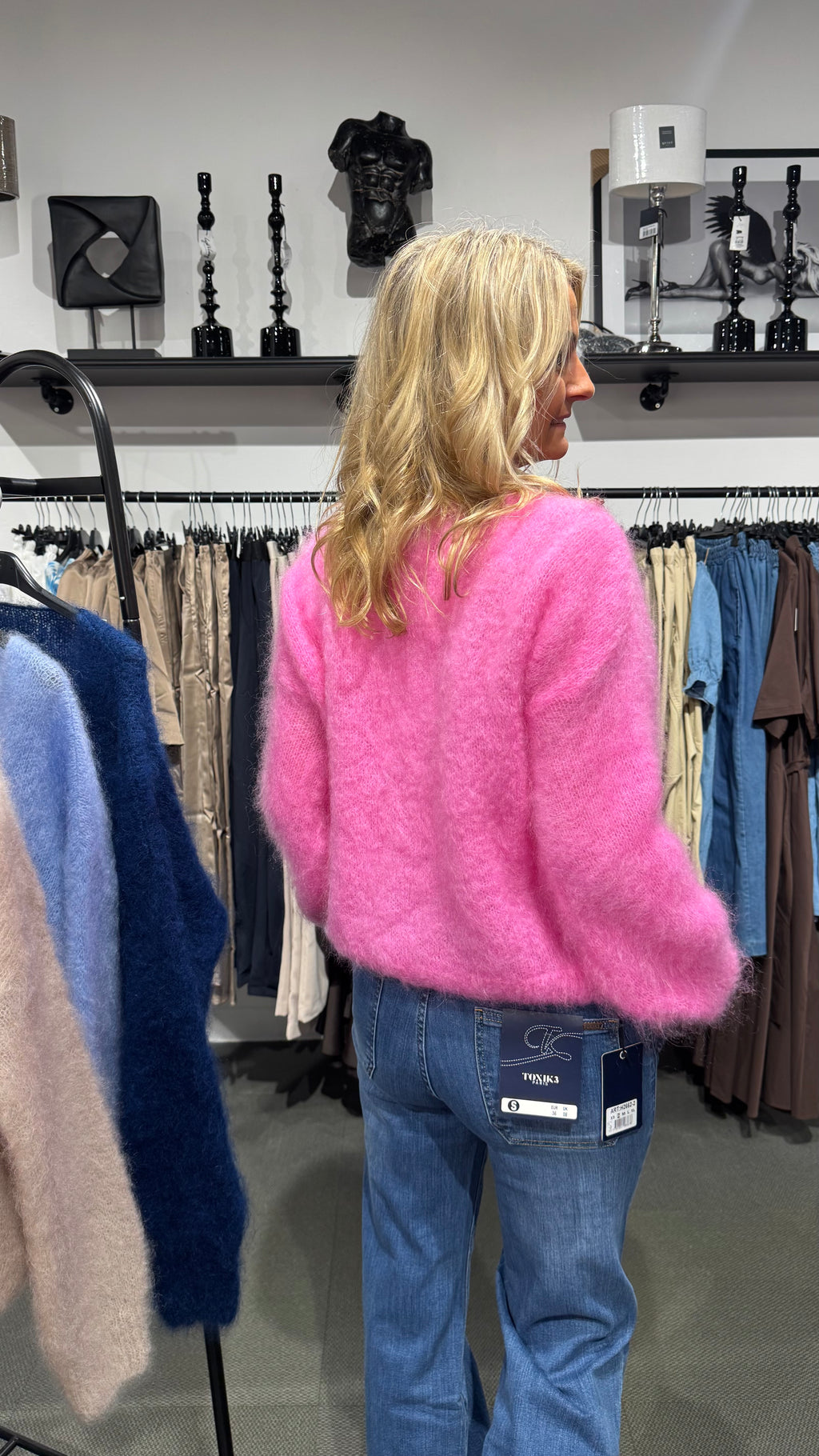 MOHAIR CARDIGAN - CERISE