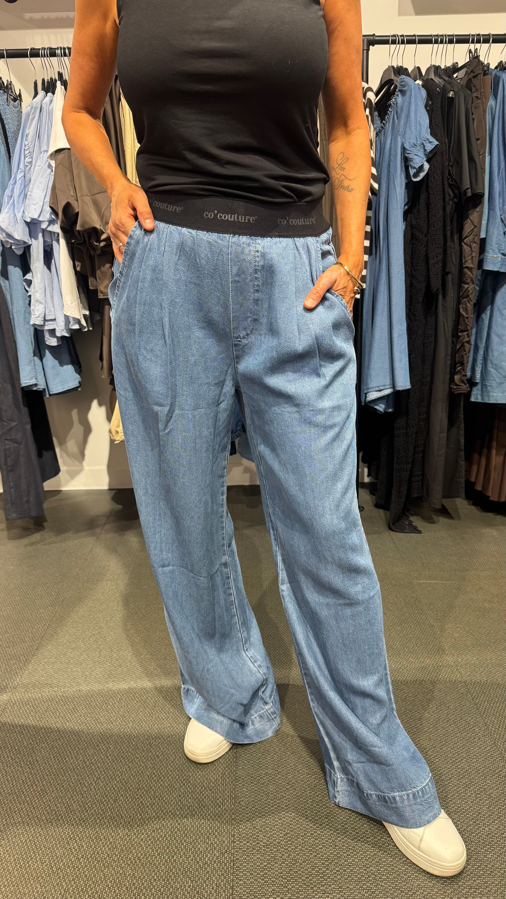 CClogo pant - denim