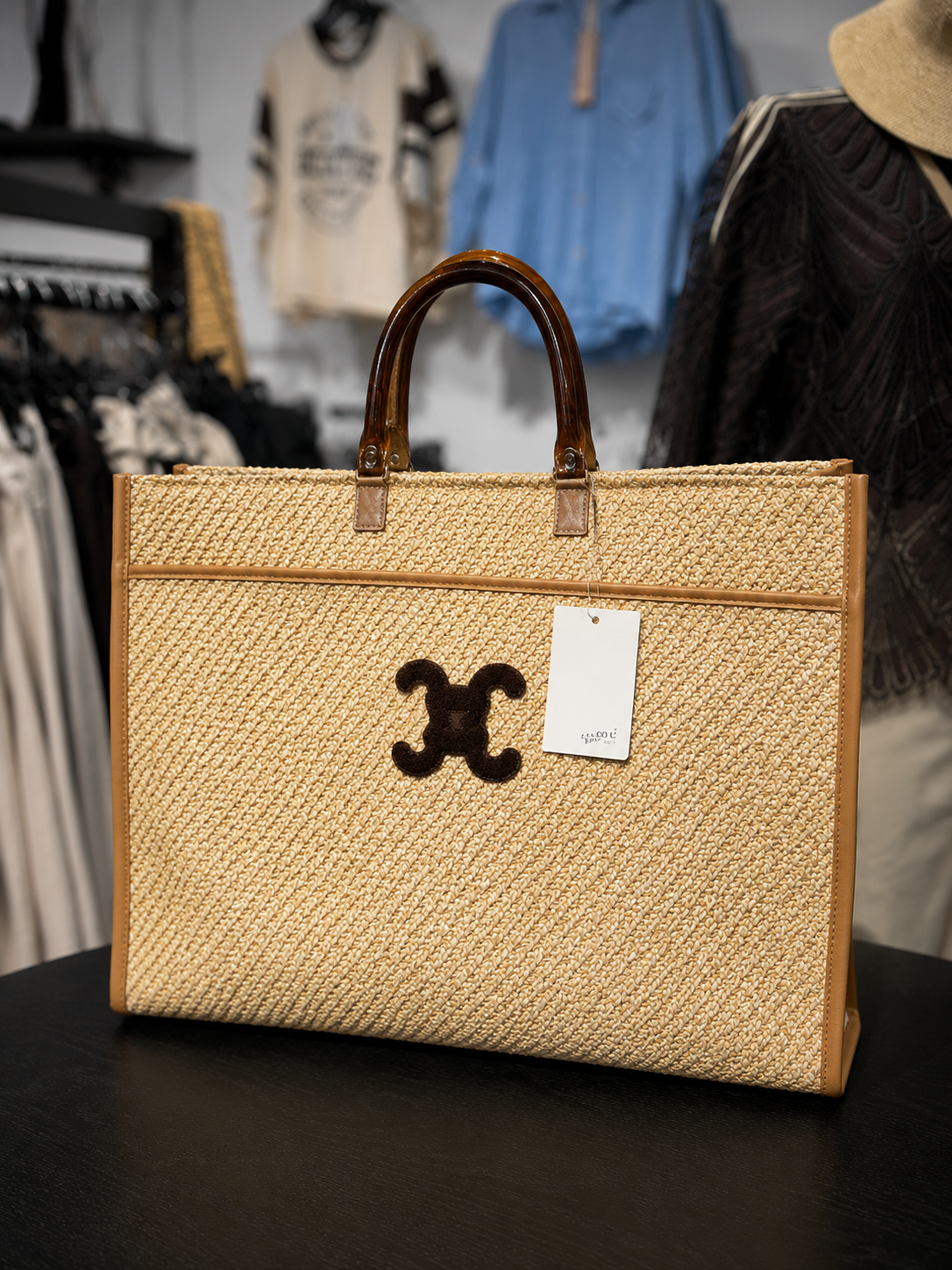 CC STRAW TOTE – NATURAL