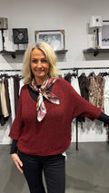 Betina knit - vinröd
