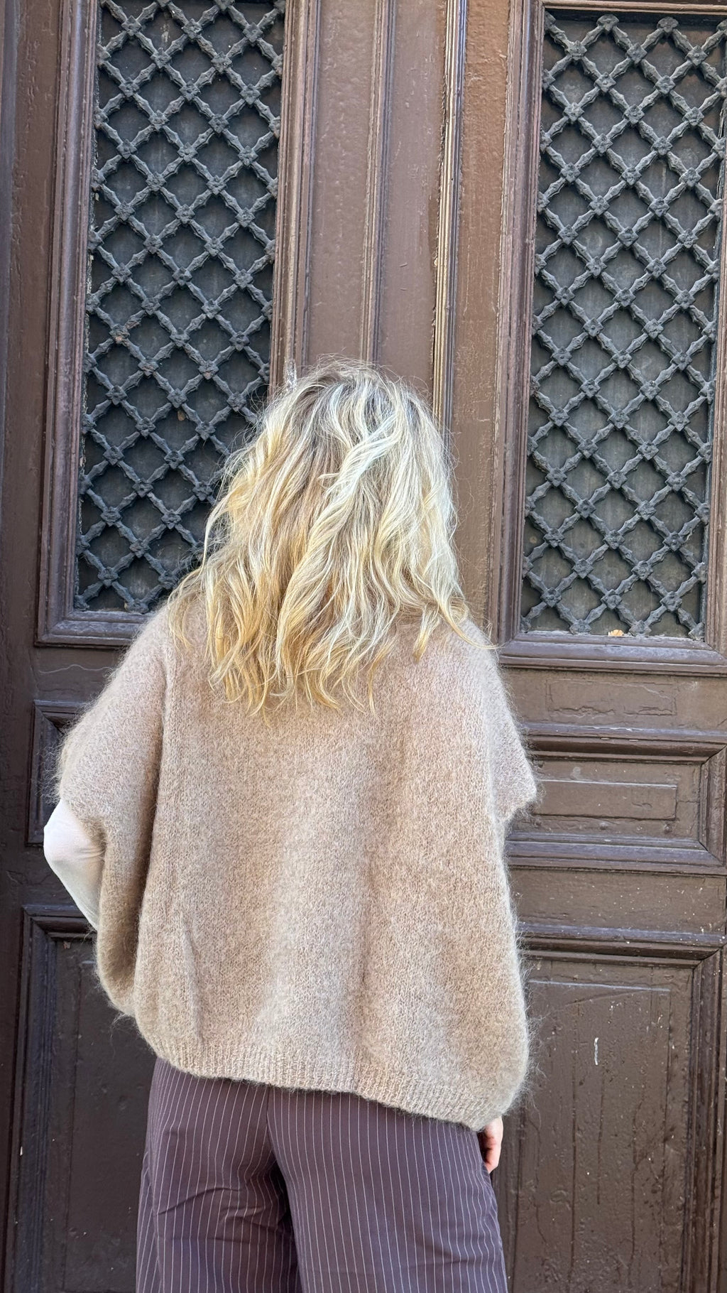 MOHAIR POLO - ALMOND BEIGE