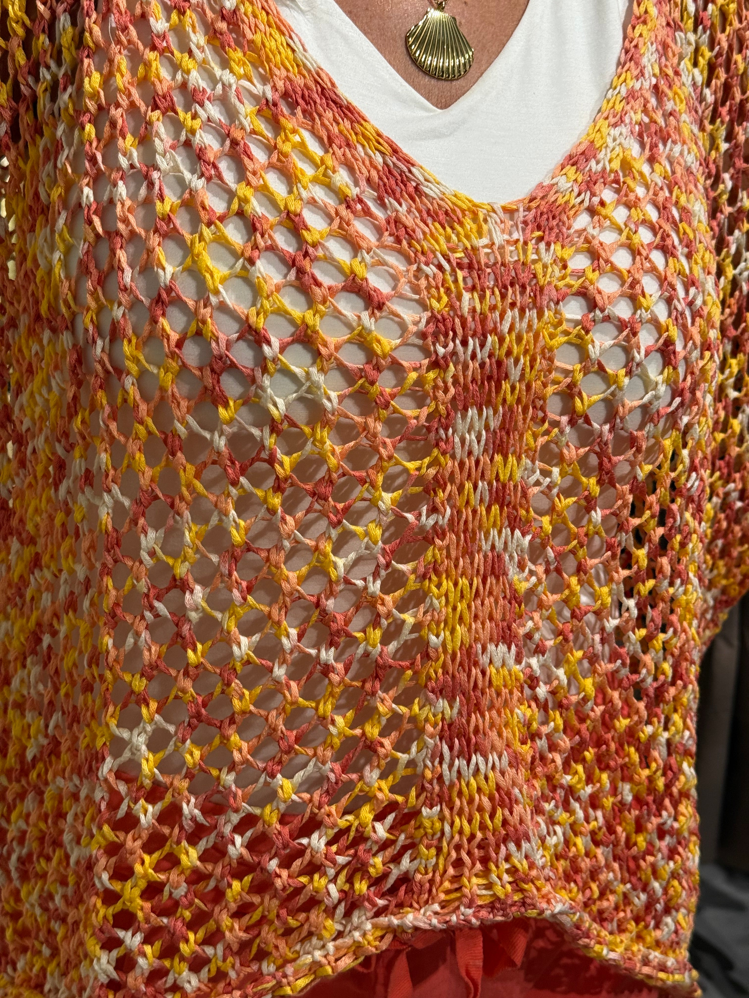 Glesstickad tröja- multi colour