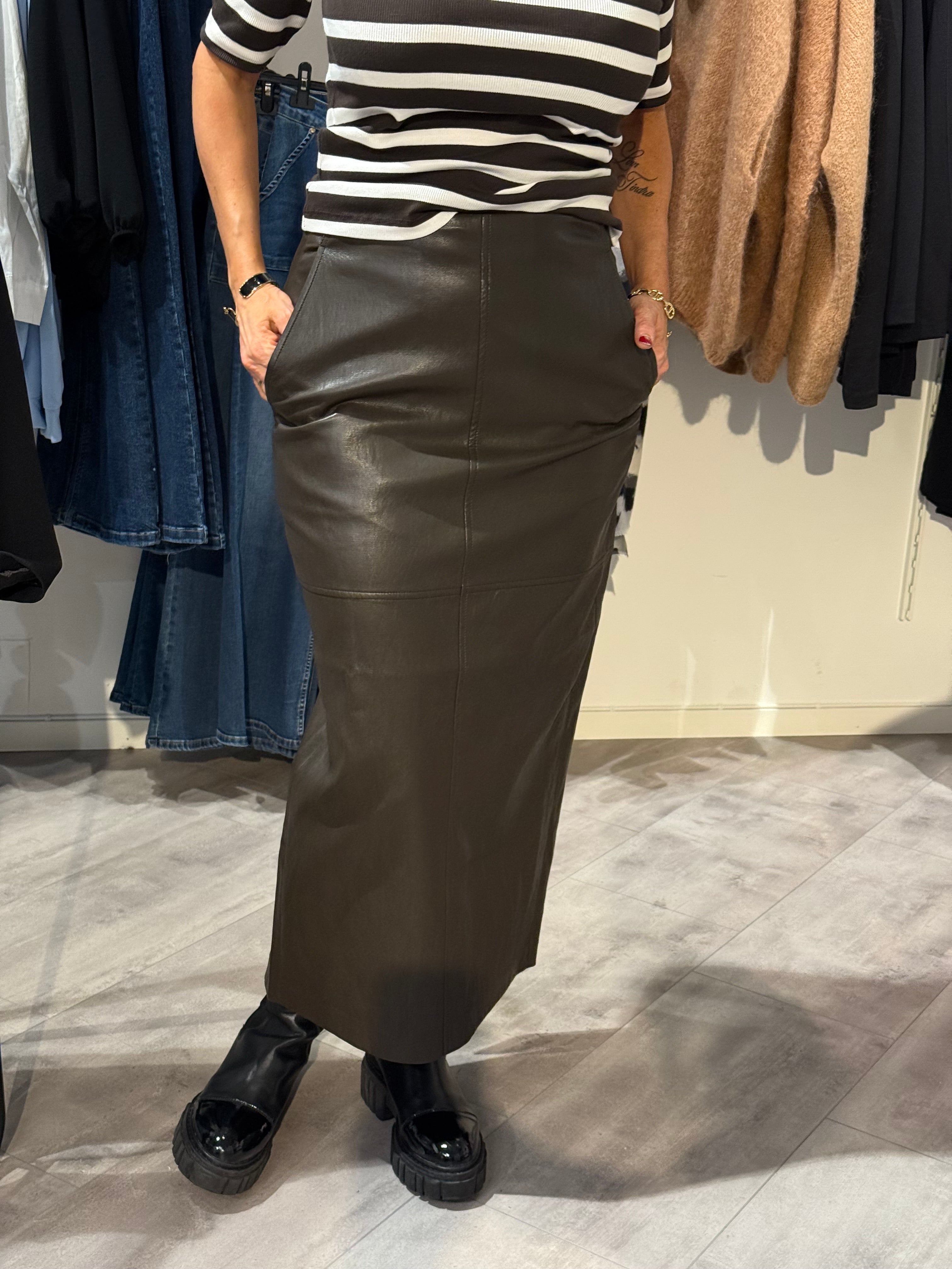 CC Gitt floor skirt - brown