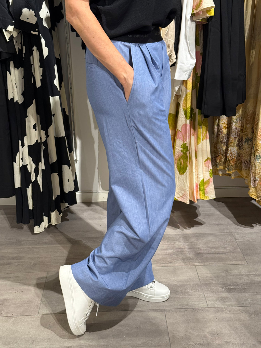 CC Amina logo pant - denim blue