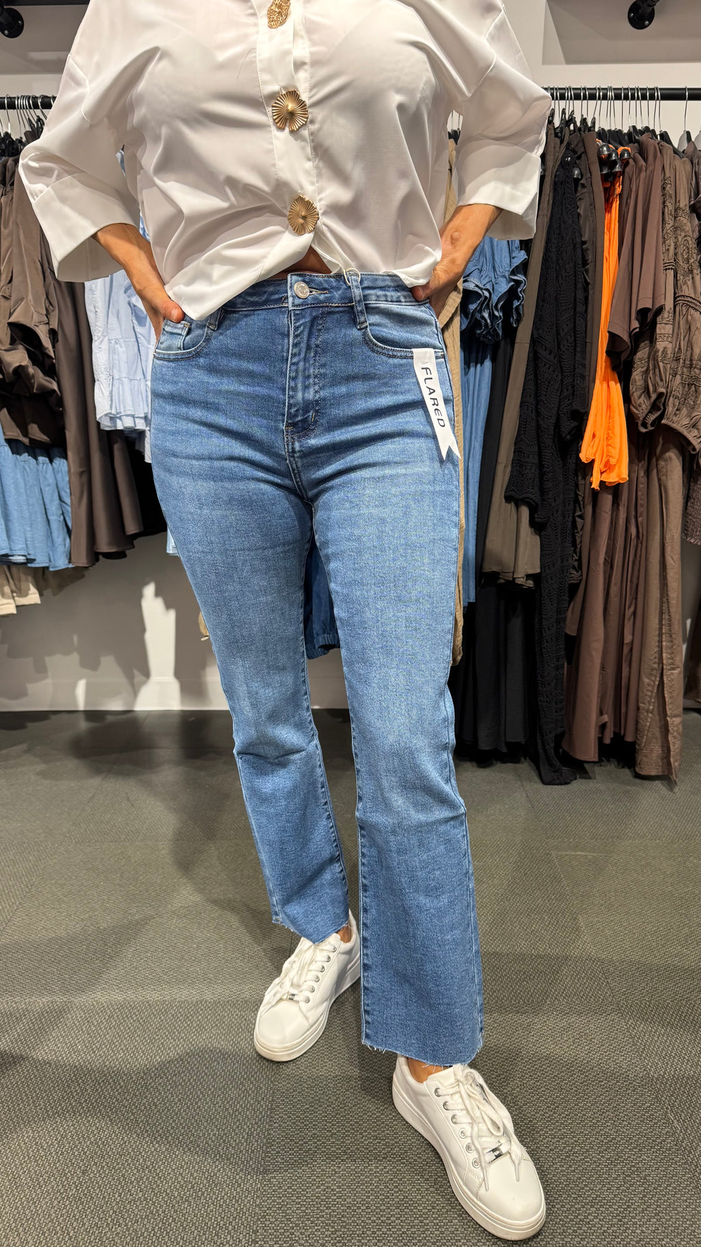 Flared jeans - denim wash
