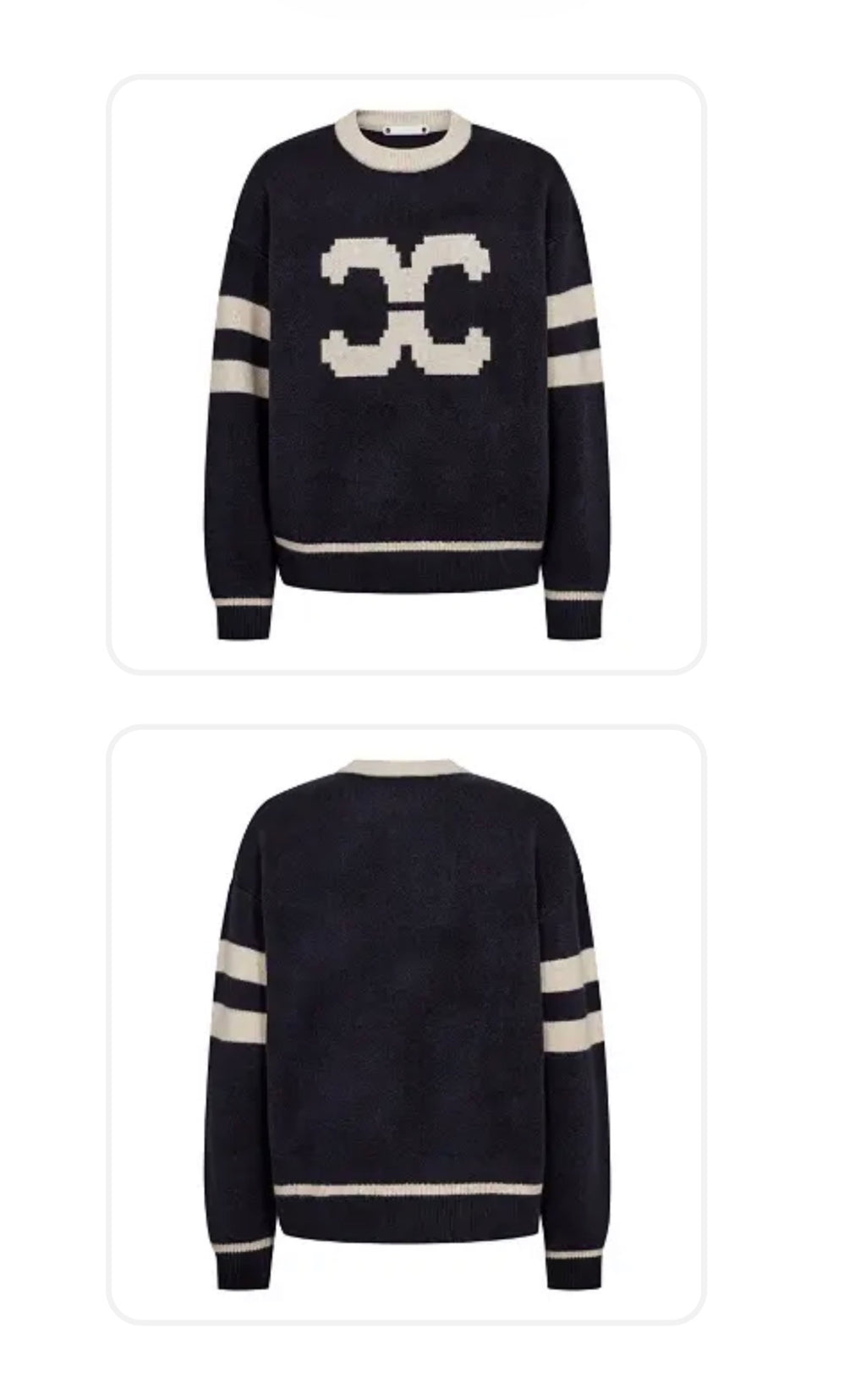 CC logo knit - Navy