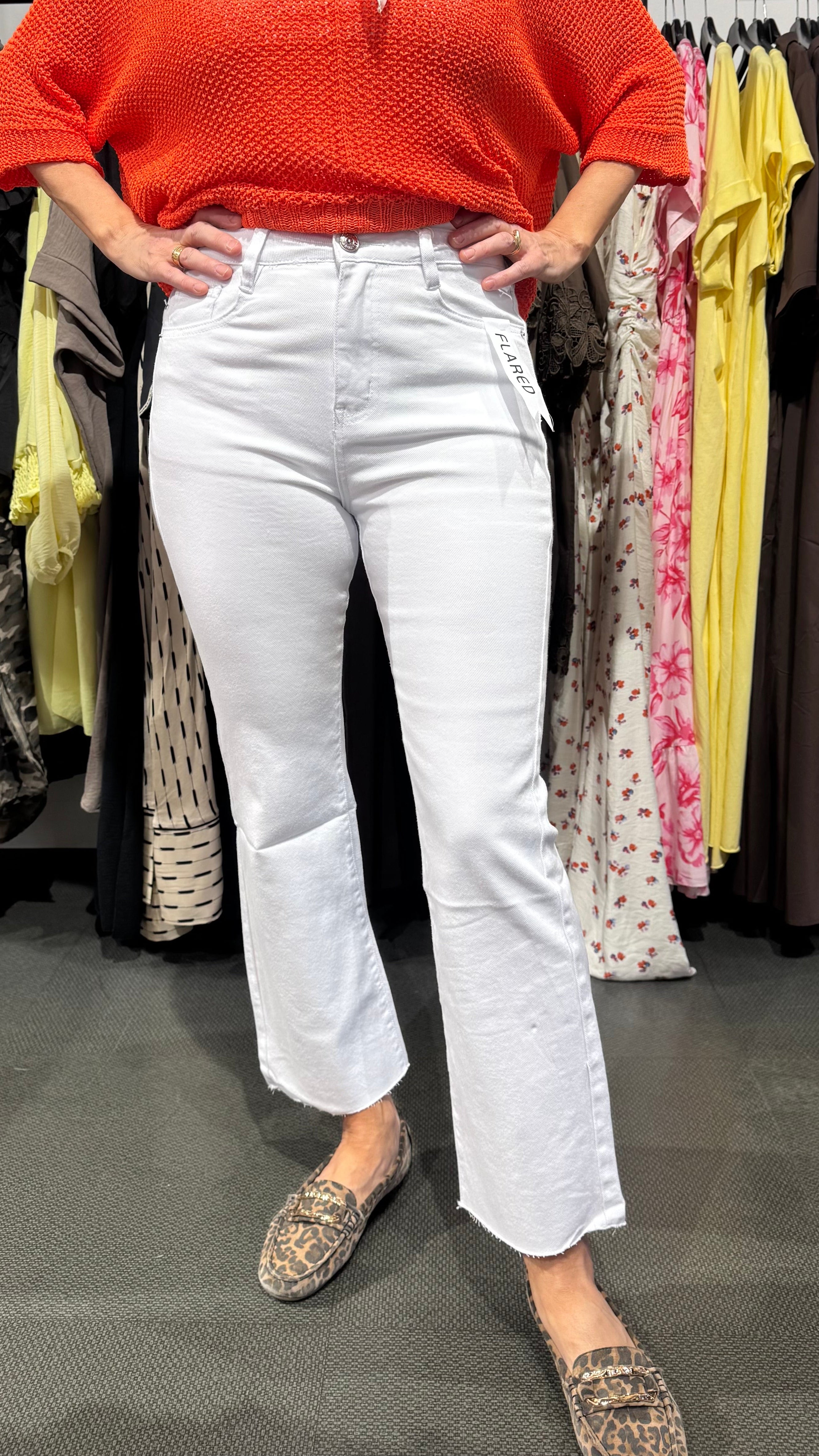 Flared jeans- vit