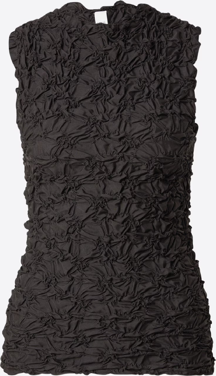 YASMERA SLEEVELESS TOP - BLACK