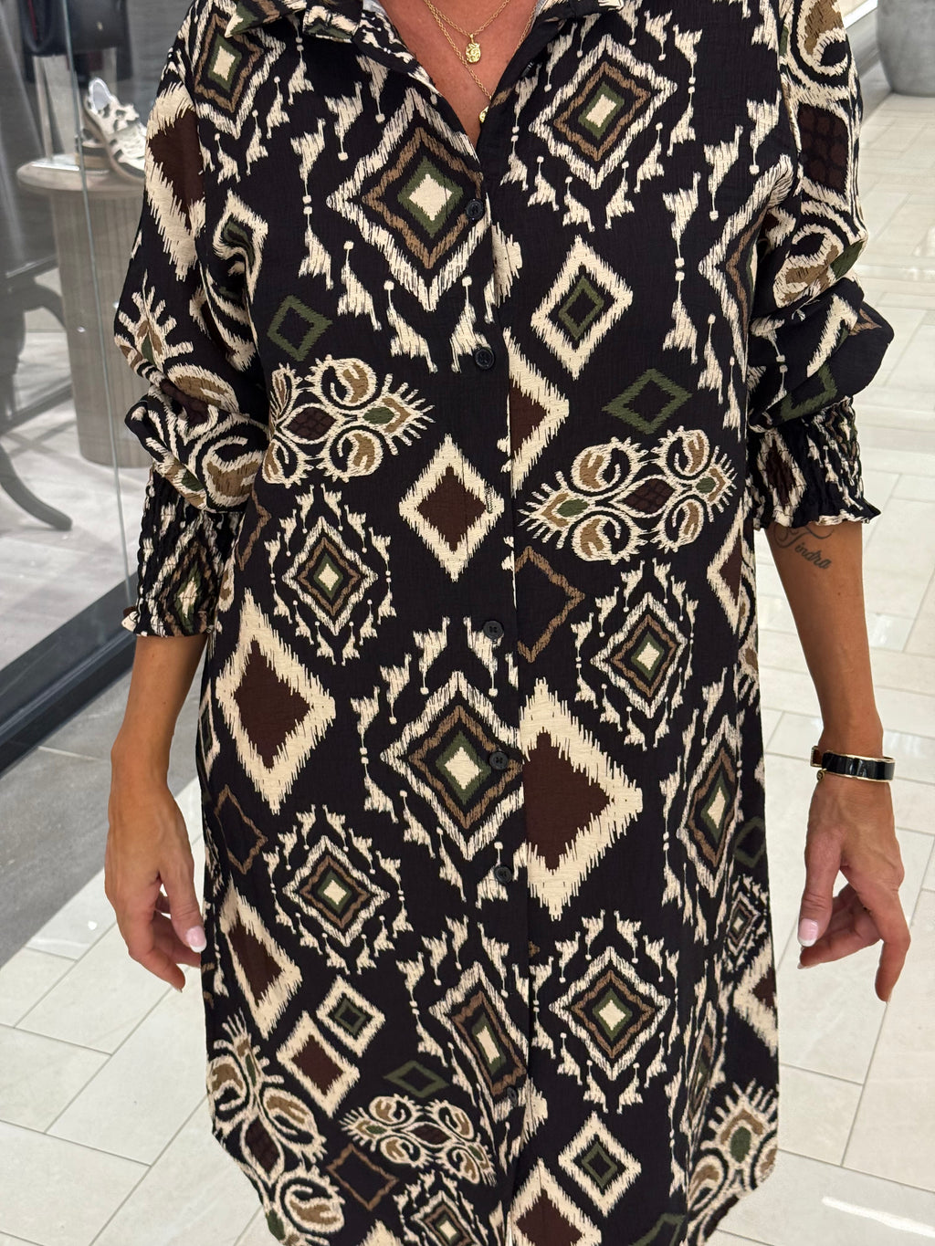 Merle tunic - green/black