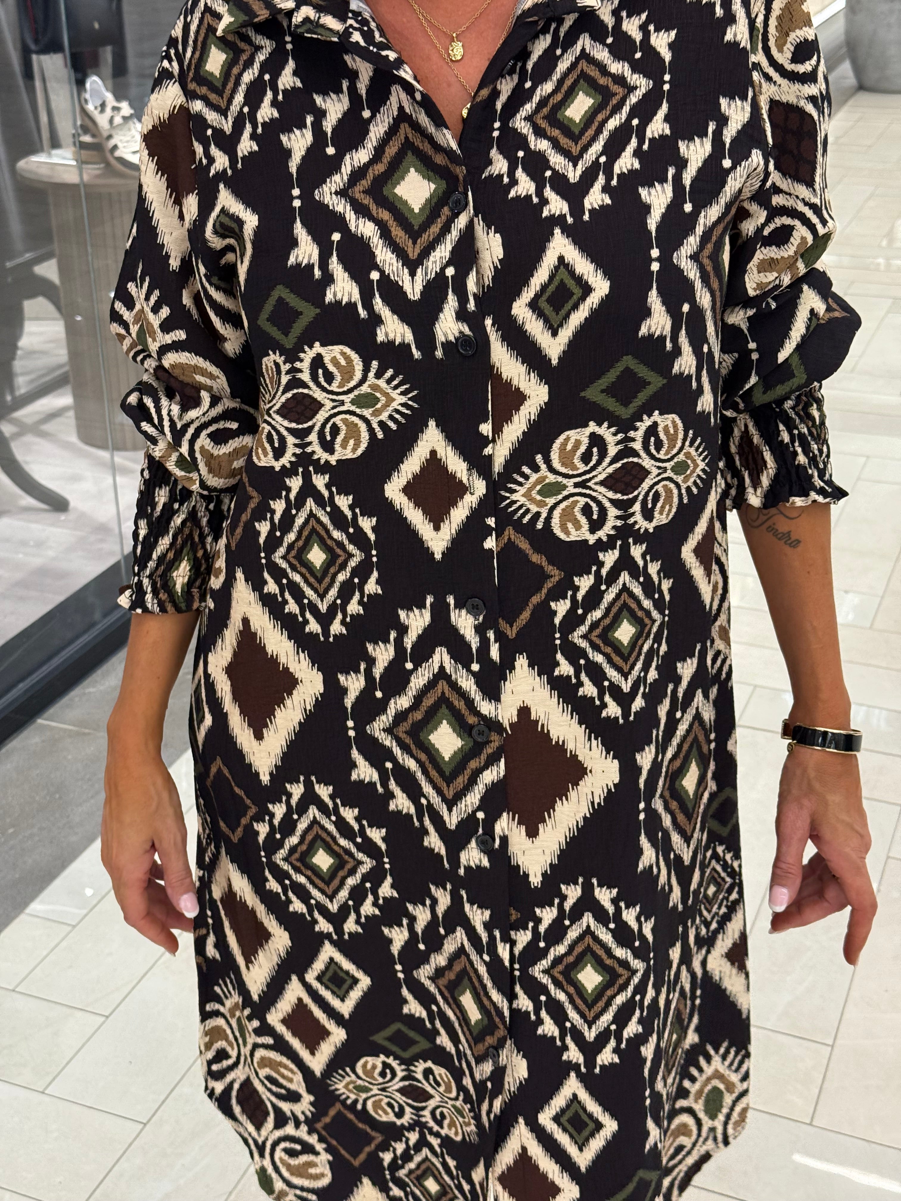 Merle tunic - green/black