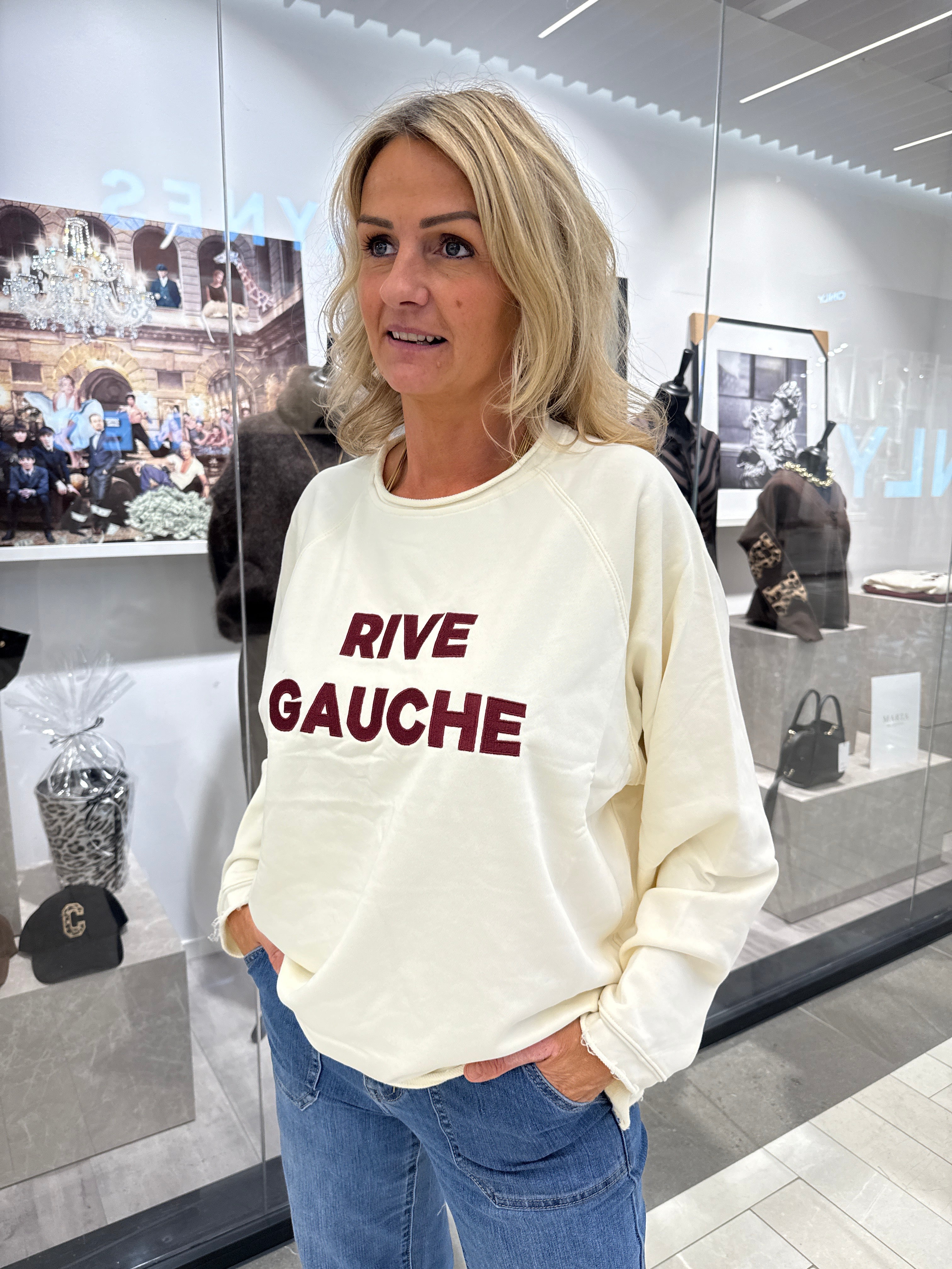 Långärmad tröja RIVE GAUCHE-cream