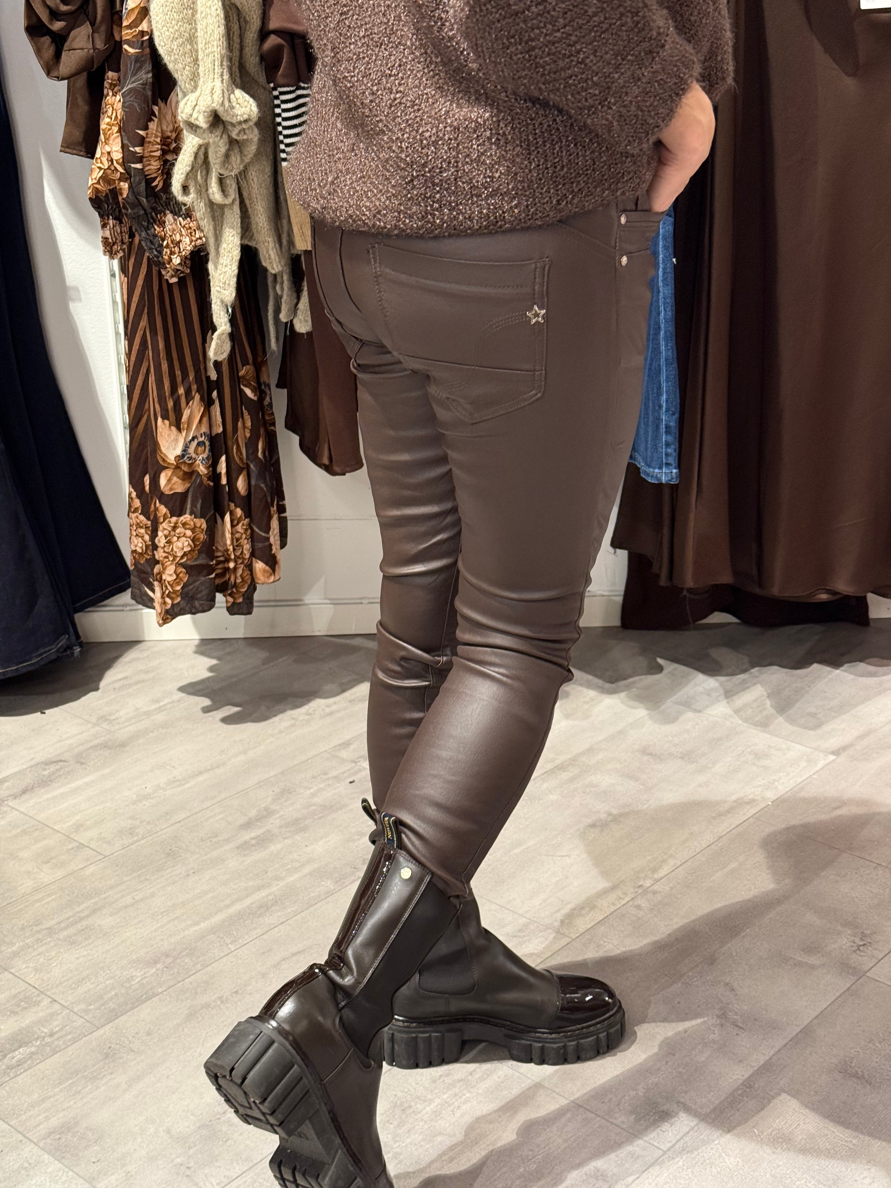 Miracle jeans imitation leather brown