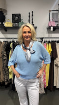 Betina knit - ljusblå