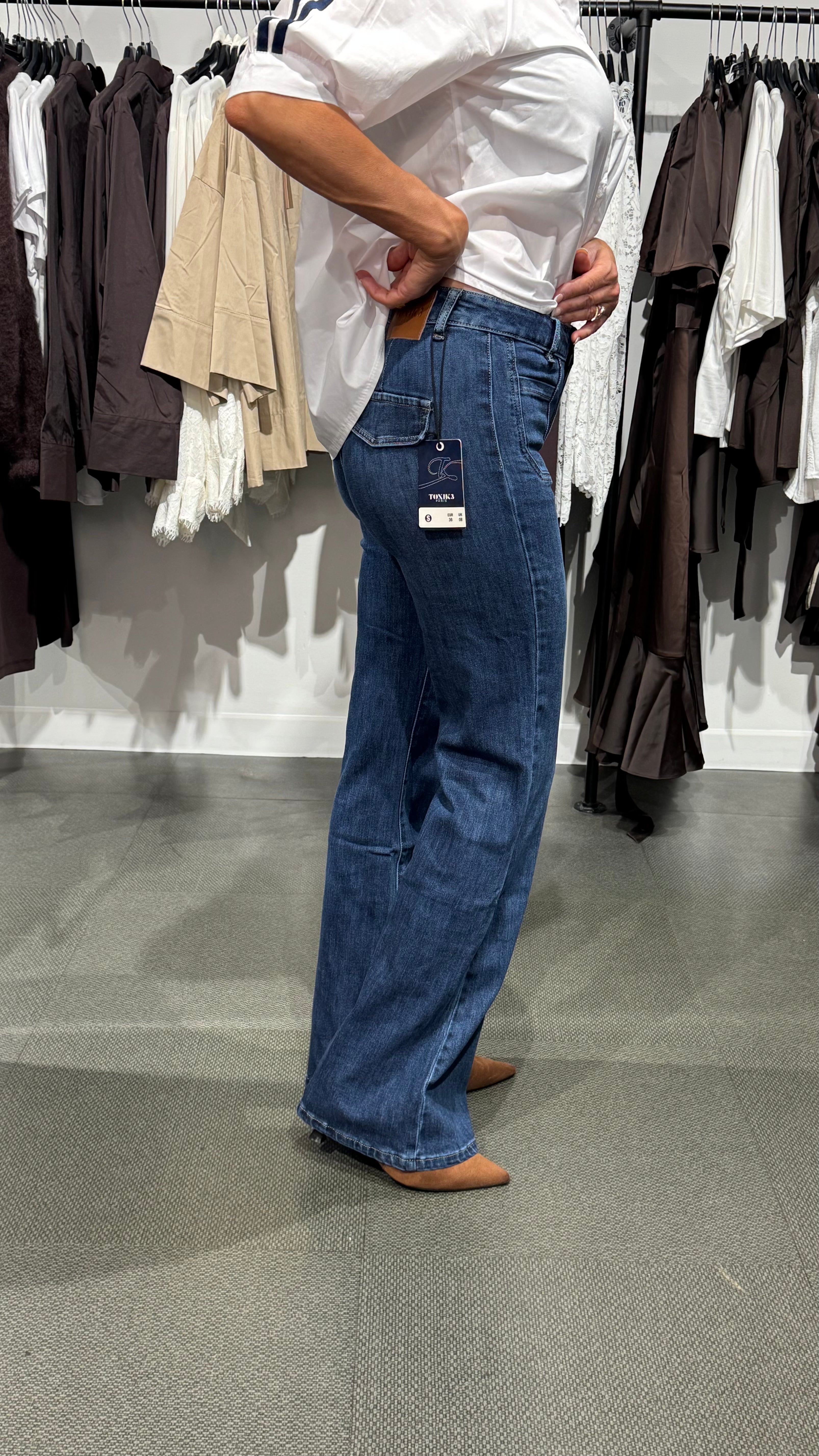TOXIK FLARE POCKET - MEDIUM WASH
