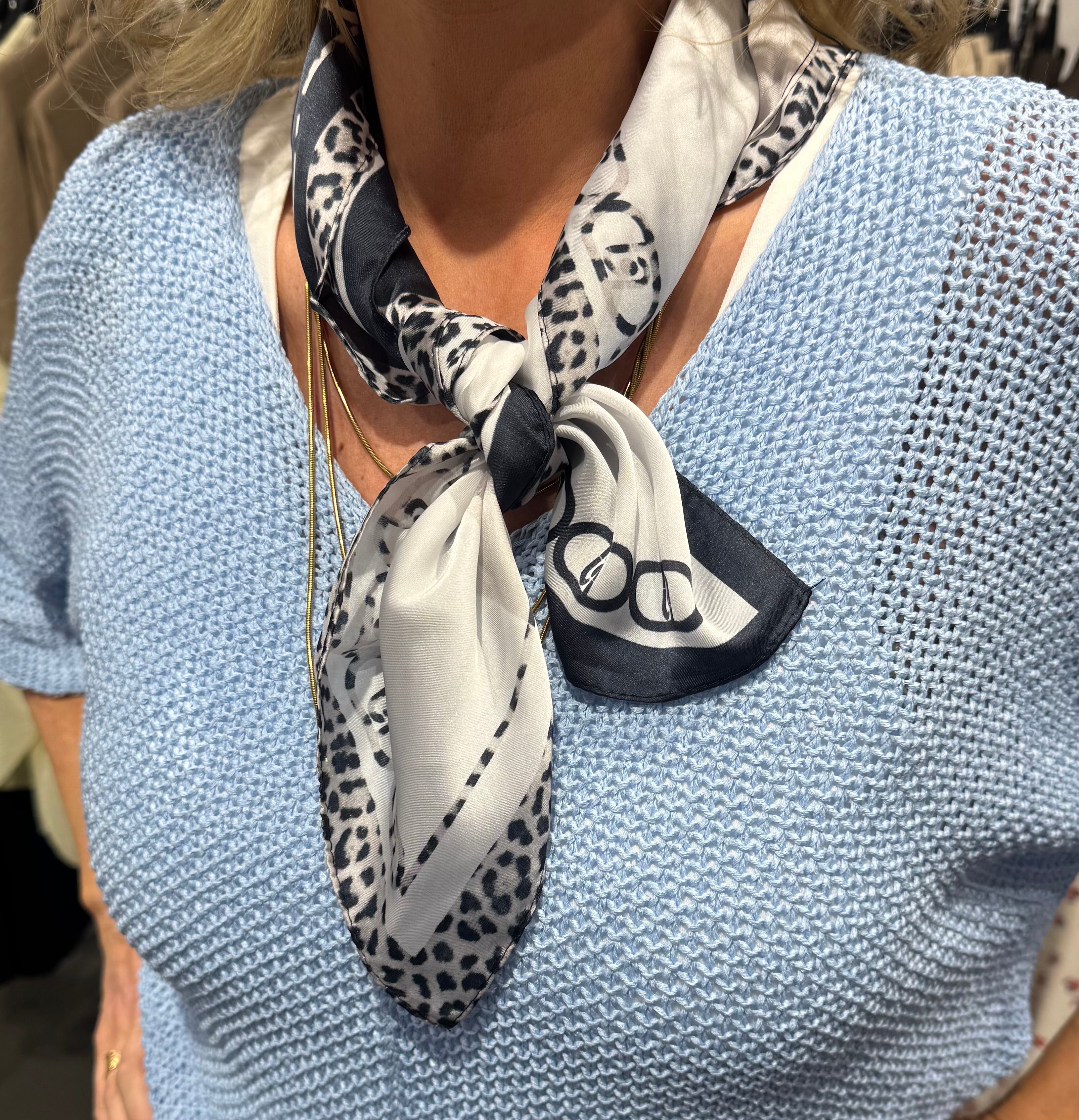Scarf - Leo/blå