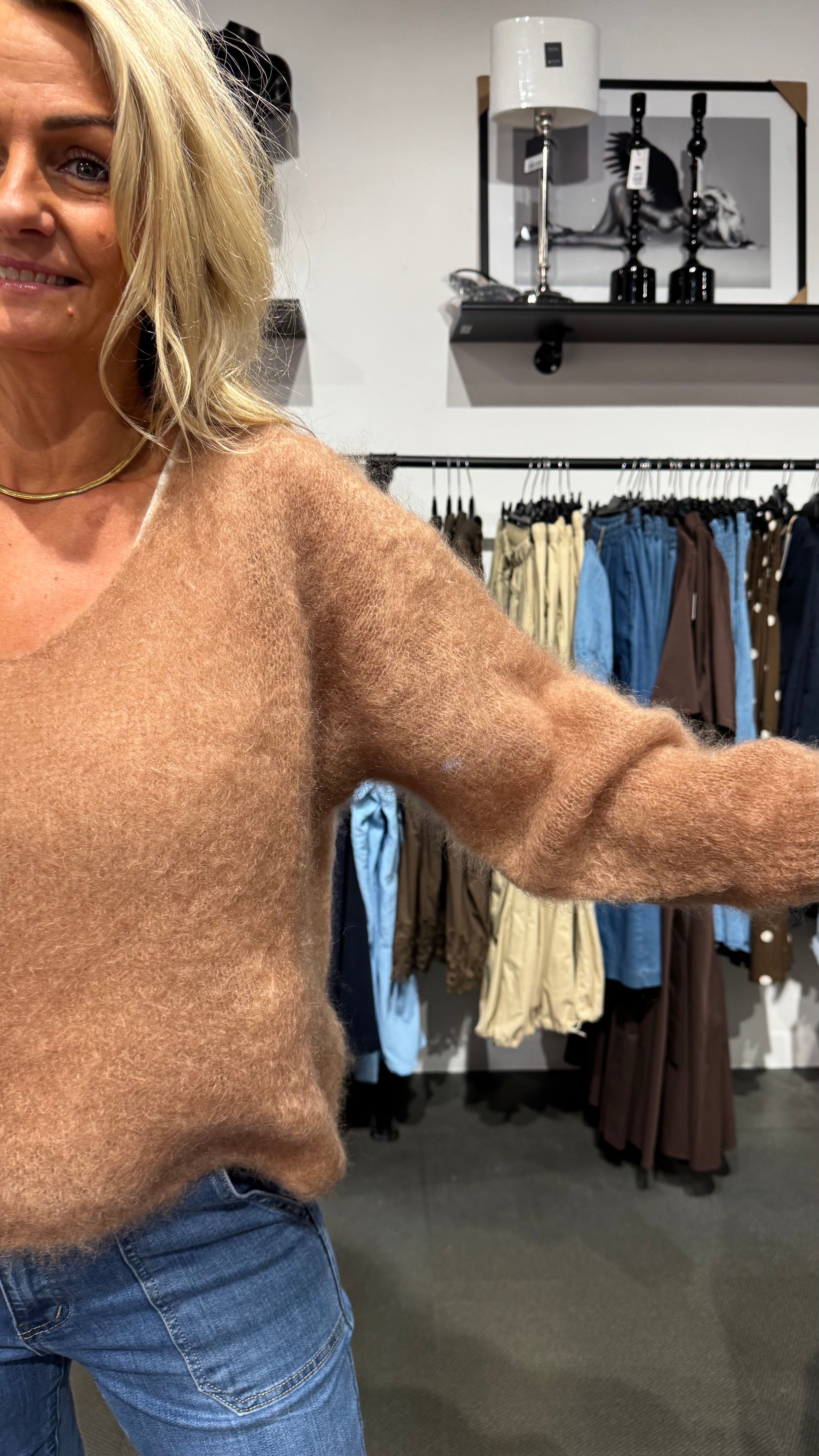 MOHAIR LONG SLEEVE - CAMEL