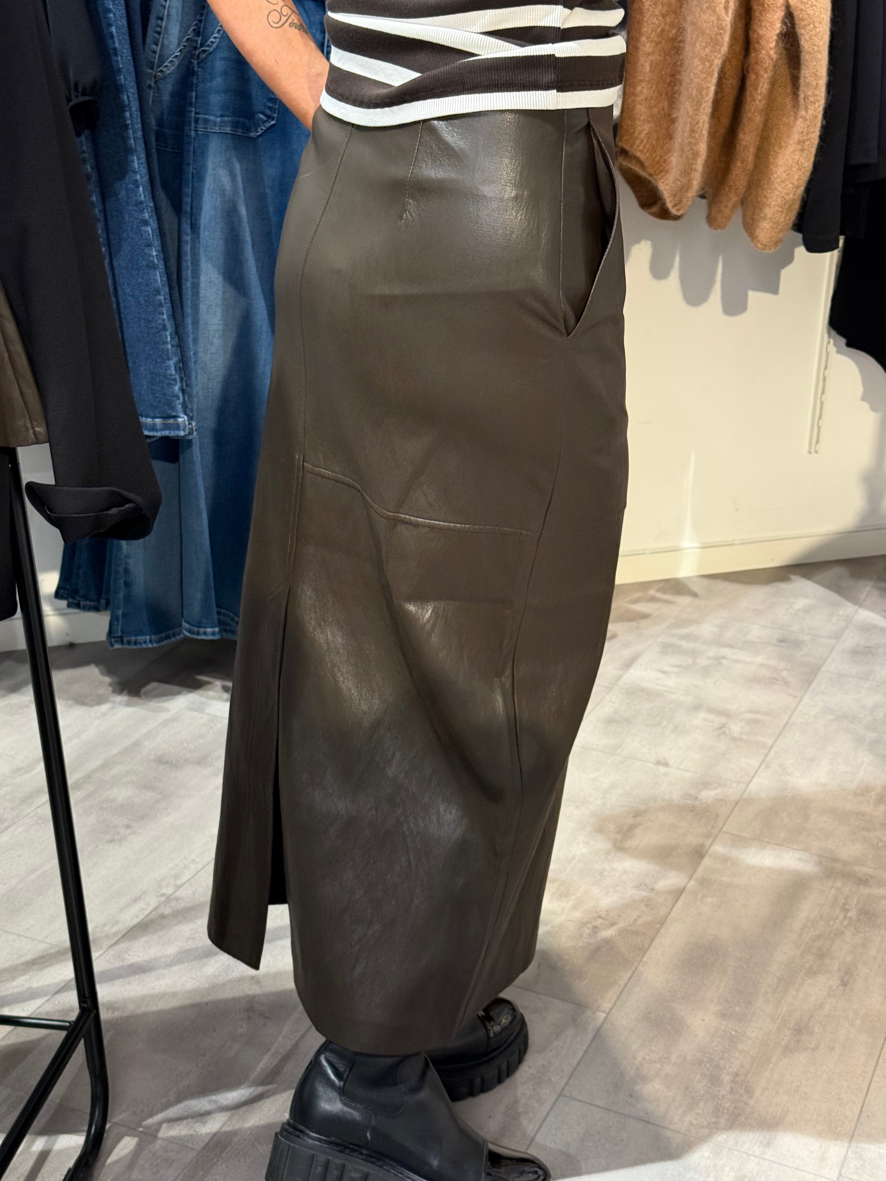 CC Gitt floor skirt - brown