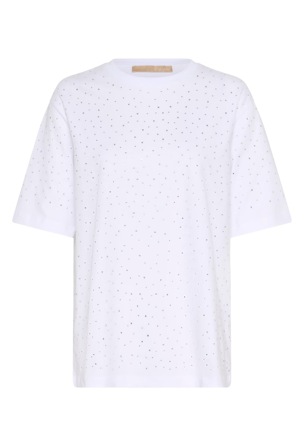 CUlondon T-shirt med strass- vit