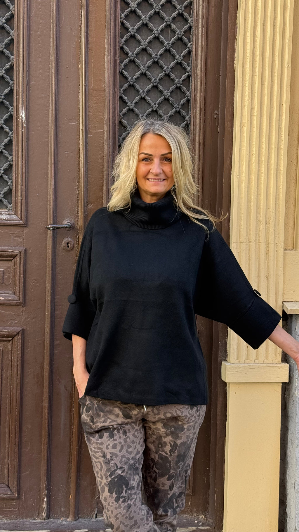 Polo knit - black