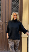 Polo knit - black