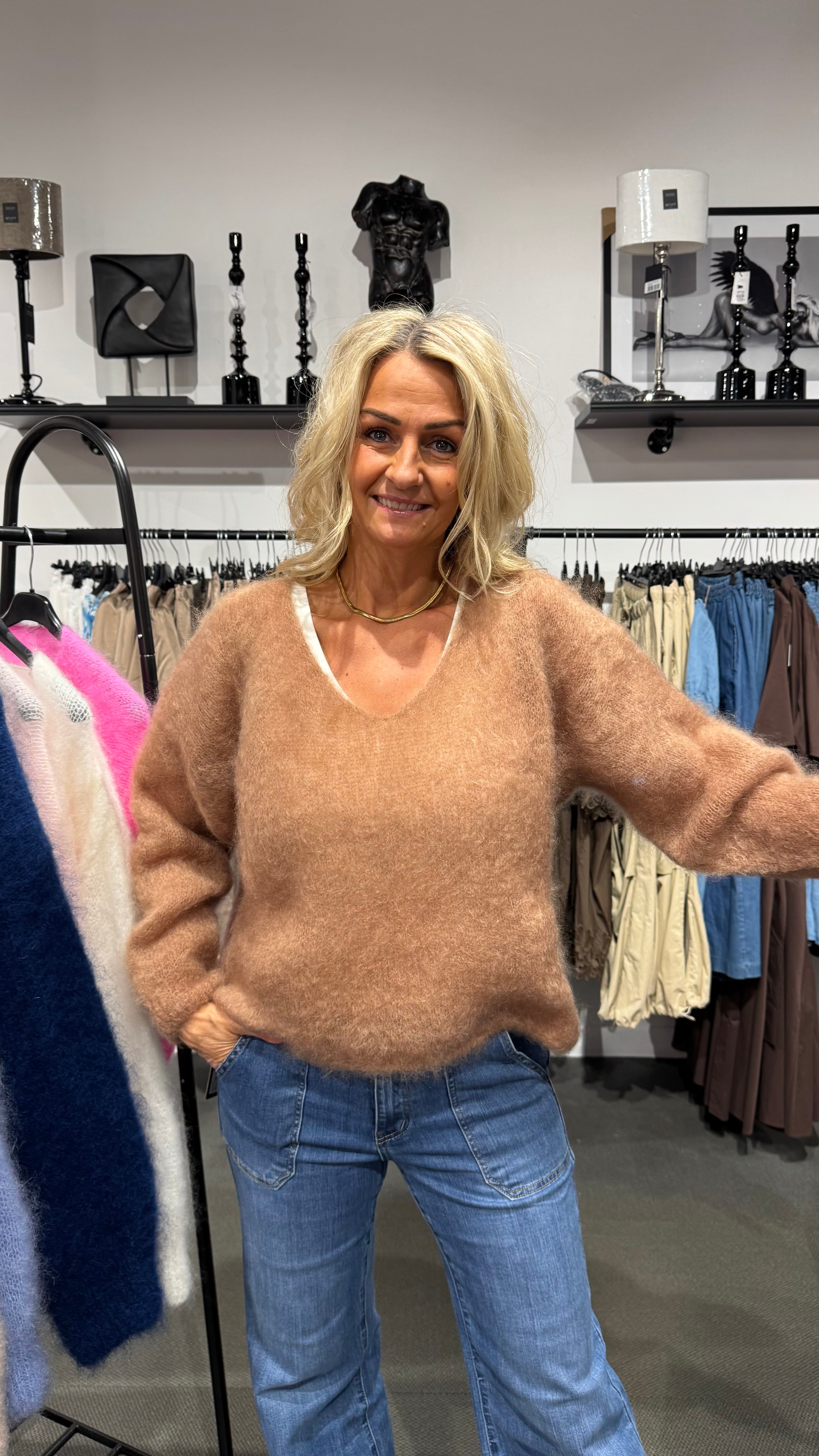 MOHAIR LONG SLEEVE - CAMEL