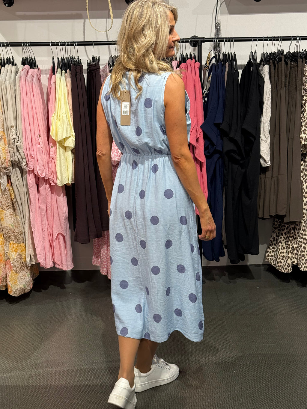 Dress dots- blue