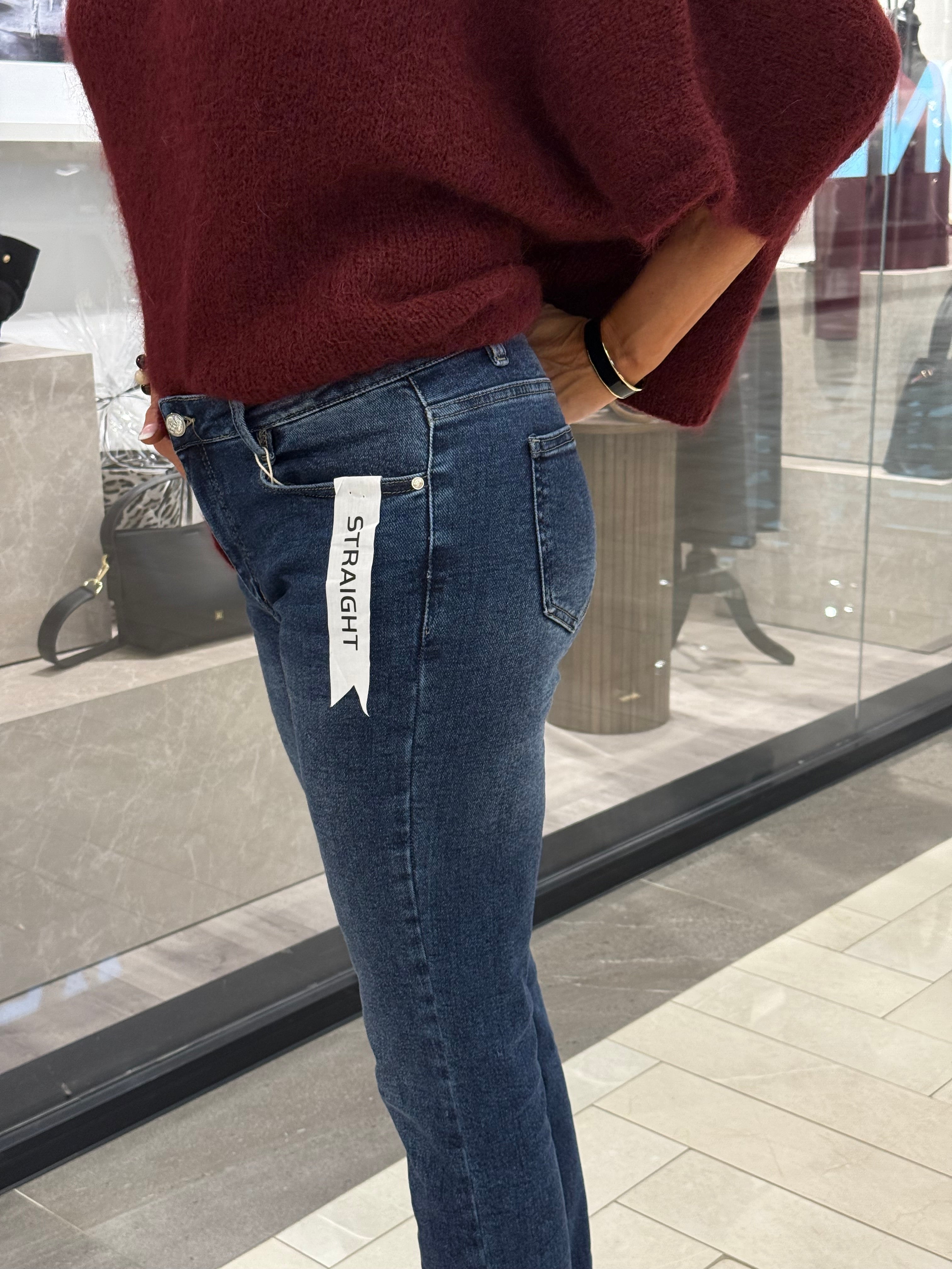 Jeans straight-blue