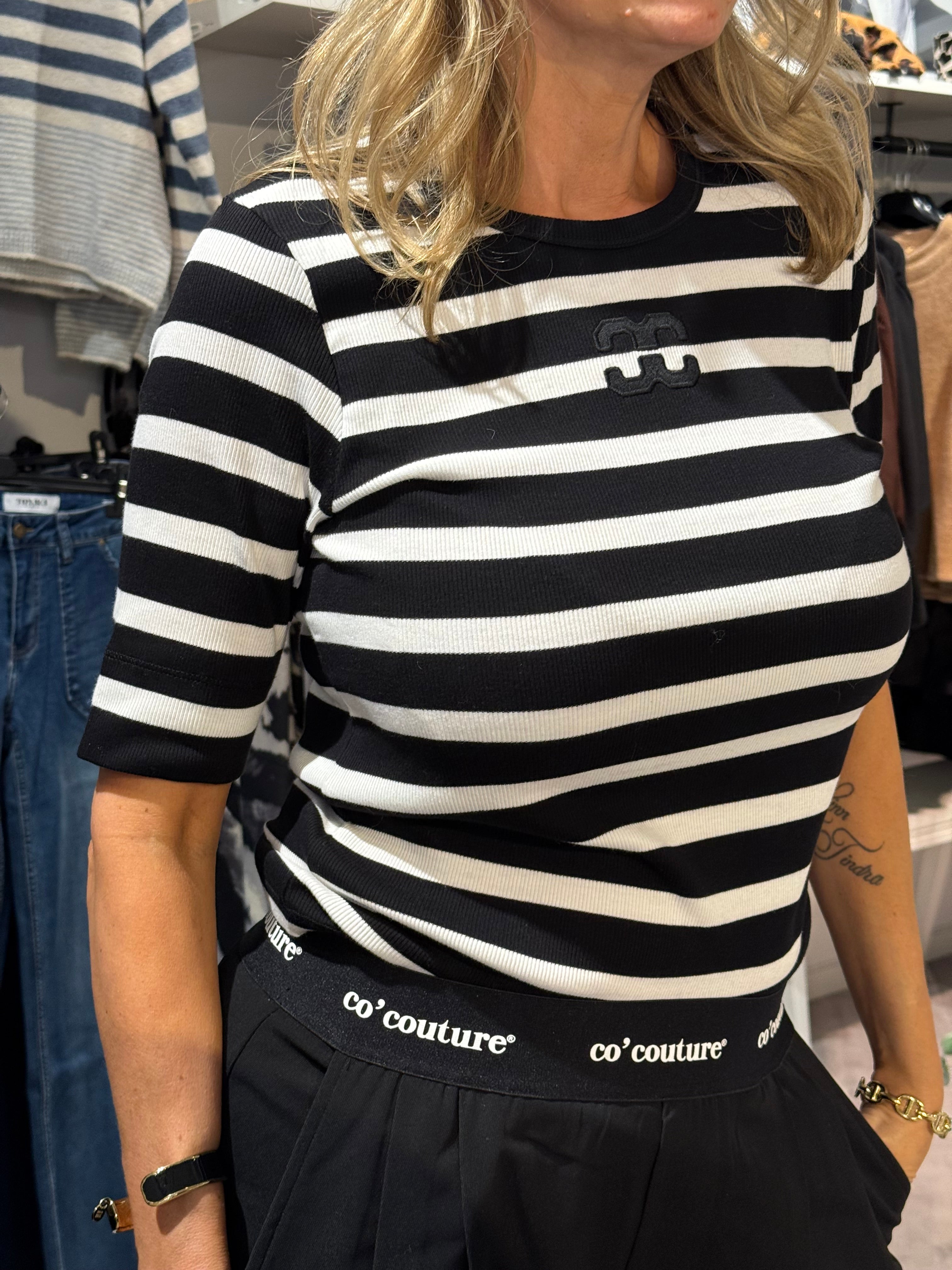 CC Rib Emb t-shirt - black