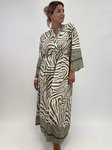 Klara maxi dress zebra army