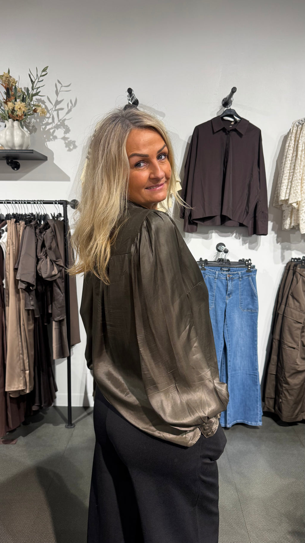DOLCE BLOUSE  - PINE GREEN