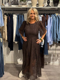 CClace maxi dress dark brown