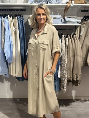Jeansklänning beige 