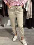 Mirakeljeans med knyt - beige
