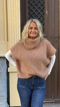 MOHAIR POLO - CARMEL CAMEL