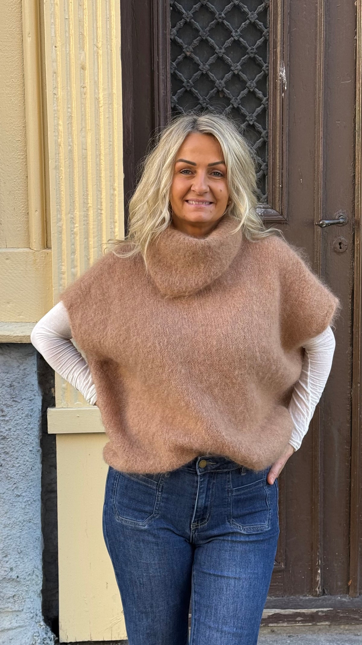 MOHAIR POLO - CARMEL CAMEL