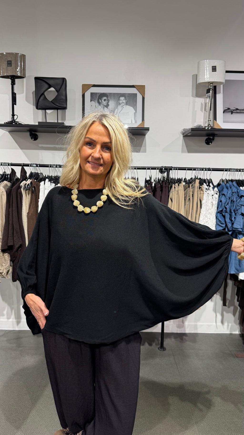 Ballong poncho - svart
