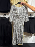 Melina dress white/black